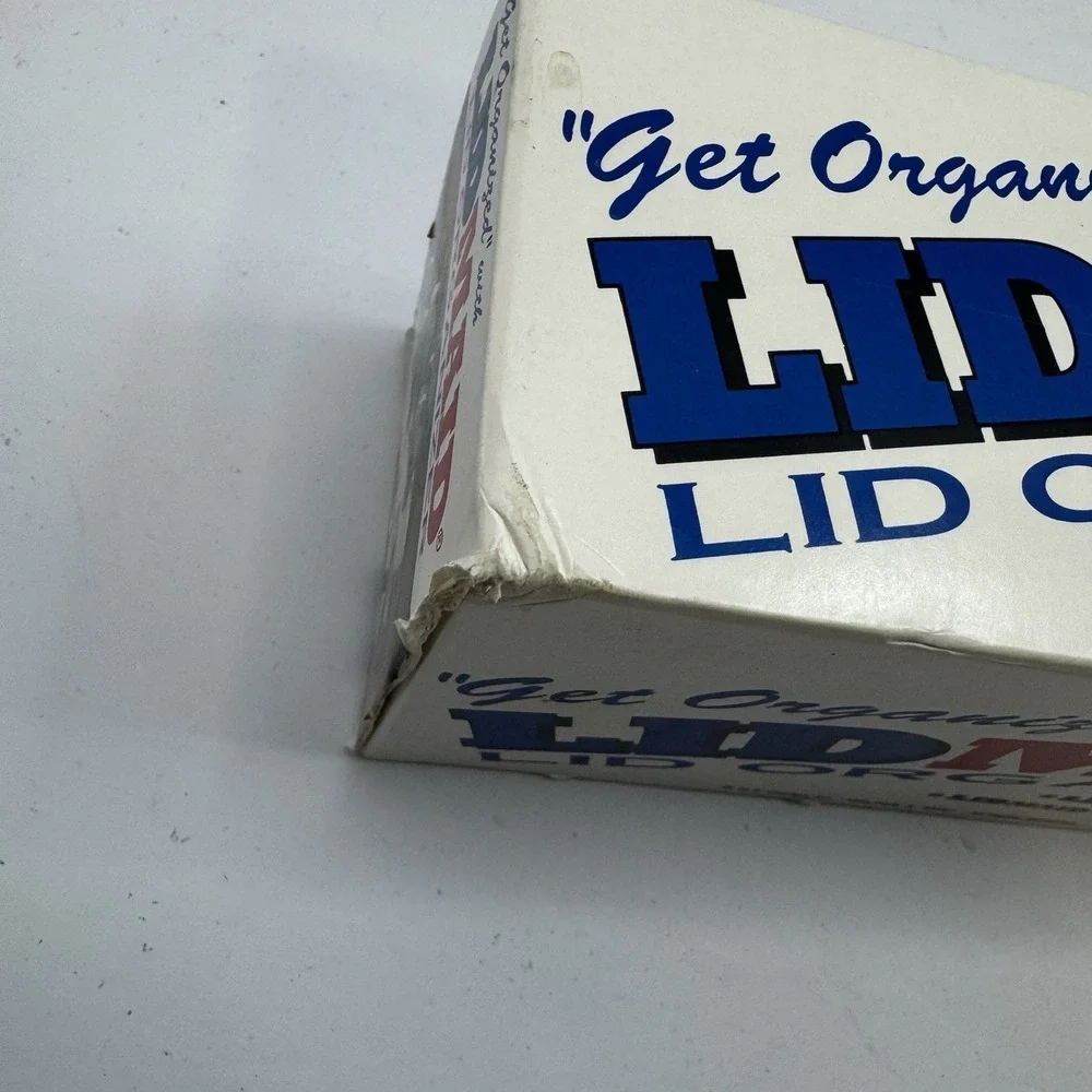 Vintage Lid Maid Pot and Pan Lid Organizer Cabinet Slider Made in USA 80s 90s